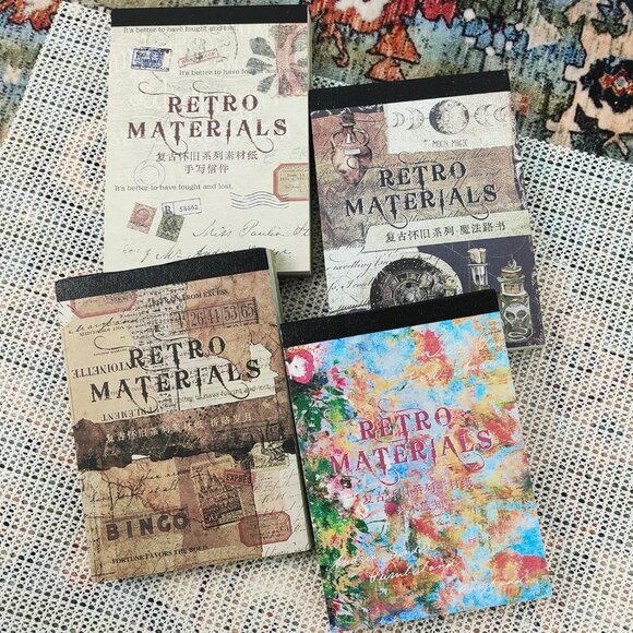 400 PCS Scrapbooking Supplies Vintage Scrapbook Paper Decorative Paper Bullet Co - Picture 1 of 7